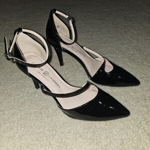 Chinese Laundry Black Ankle Strap Heels